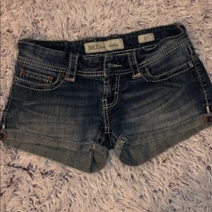 BKE denim cuff shorty shorts